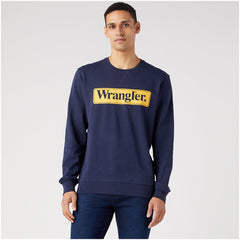 Bluza Męska Wrangler Seasonal Crew Navy 112341196 W6F3011976