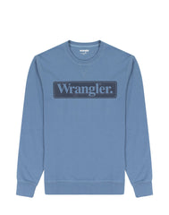 Bluza Nierozpinana Męska Wrangler Seasonal Crew Logo Captains Blue 112341198 W6F3015076