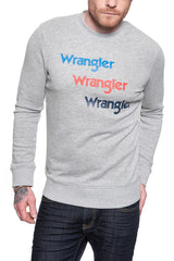 Męska Bluza Wrangler Seasonal Logo Sweat Mid Grey Mel W6A5HAX37 112130662