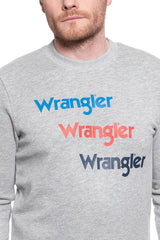 Męska Bluza Wrangler Seasonal Logo Sweat Mid Grey Mel W6A5HAX37 112130662