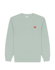 Wrangler Sign Off Crew Męska Bluza Bez Kaptura Nierozpinana Przez Głowę Green Milieu W661i3g63