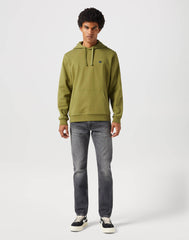 Wrangler Męska Bluza Z Kapturem Nierozpinana Sign Off Hoodie Dusty Olive 112350546 W651017998