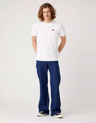 WRANGLER SIGN OFF TEE MĘSKI T-SHIRT KOSZULKA LOGO NADRUK WHITE W70MD3989 112321344