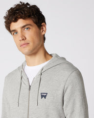 Wrangler Sign Off Zupthru Męska Bluza Mid Grey Melange W6B4HAX37 112130688