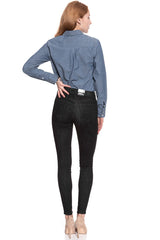 Damskie Spodnie Jeansowe Wrangler Skinny Rinse Black W28KHS32R 112128275