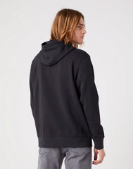 Wrangler Slogan Hoodie Męska Bluza Faded Black W666ILXV6 112321310
