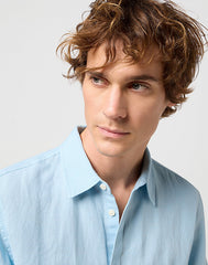 Koszula Elegancka Męska Wrangler SS 1 Pkt Shirt Dream Blue 112352188 W5K0012098