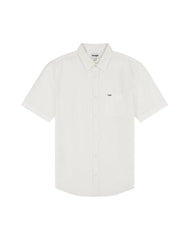 Koszula Elegancka Męska Wrangler SS 1 Pkt Shirt Worn White 112352187 W5K0016804