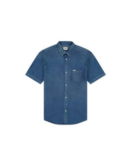 Koszula Jeansowa Męska Wrangler SS 1 Pkt Shirt Mid Stone 112350183 W5K0014179