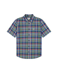 Koszula W Kratę Męska Wrangler SS 1 Pkt Shirt Blue Madaras 112350503 W5K0016831