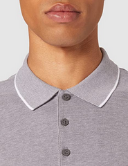 WRANGLER SS REFINED POLO MĘSKI T-SHIRT TORNADO GREY W7MDK570C 112131914