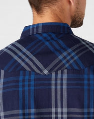 WRANGLER SS WESTERN SHIRT MĘSKA KOSZULA KRATA NAVY W5J03O114 112146124