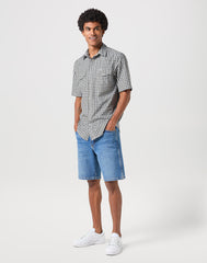 Koszula W Kratę Męska Wrangler SS Western Shirt Green Check 112350581 W5H8016174