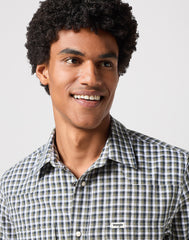 Koszula W Kratę Męska Wrangler SS Western Shirt Green Check 112350581 W5H8016174