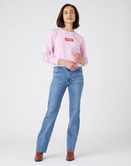 Wrangler Straight Damskie Spodnie Jeansowe Jeansy Rocky W20TB940W 112141246