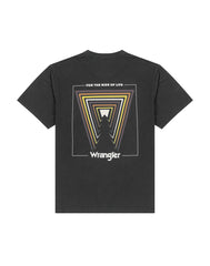 Wrangler Tee Graphic Męska Koszulka T-shirt Faded Black 112342326 W7A1013642