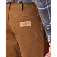 WRANGLER TEXAS MĘSKIE SPODNIE JEANSOWE SADDLE BROWN W12193248 112319291