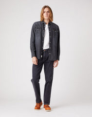 Wrangler Texas Męskie Spodnie Jeansowe Weathered Black W1218913P 112324514