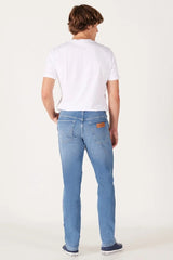 Wrangler Texas Slim Męskie Spodnie Jeansowe Blue Moon W12SU8392