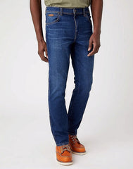 Wrangler Texas Slim Męskie Spodnie Jeansowe Blue Nun W12SU825I 112320083