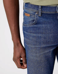 Wrangler Texas Slim Męskie Spodnie Jeansowe Blue Nun W12SU825I 112320083
