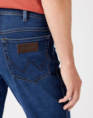 WRANGLER TEXAS SLIM MĘSKIE SPODNIE JEANSOWE BLUE SILK W12SCV39Z 112145789