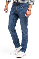 WRANGLER TEXAS SLIM MĘSKIE SPODNIE JEANSOWE BRUISED BLUE W12SKN32M 112144753