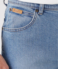 Męskie Spodnie Jeansowe Wrangler Texas Slim Green Steel W12SJX31Z 112145798