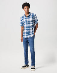 Wrangler Texas Slim Męskie Spodnie Jeansowe Jeans Dżinsy Harvey Blue  112350817 W12S017973