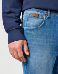 Wrangler Męskie Spodnie Jeansowe Texas Slim Prairie Blue 112356813 W12S017441