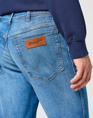 Wrangler Męskie Spodnie Jeansowe Texas Slim Prairie Blue 112356813 W12S017441