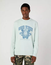 Wrangler Varsity Męska Bluza Klasyczna Logo Nadruk Crew Surf W6G9I3X6U 112331912