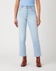 WRANGLER damskie spodnie jeansowe WIDE WEST BRIGHT CLOUD 112141309