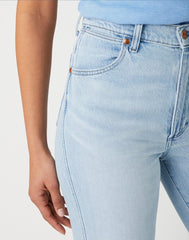 WRANGLER damskie spodnie jeansowe WIDE WEST BRIGHT CLOUD 112141309