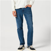 Męskie Spodnie Wrangler River Misty Blue 112356840 W17T008814