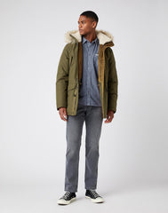 ZIMOWA KURTKA WRANGLER PARKA JACKET IVY GREEN W4D0WXXIX 112141353