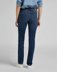DAMSKIE SPODIE JEANSOWE LEE MARION STRAIGHT MID WORN IN RAY L301NOWH 112105868