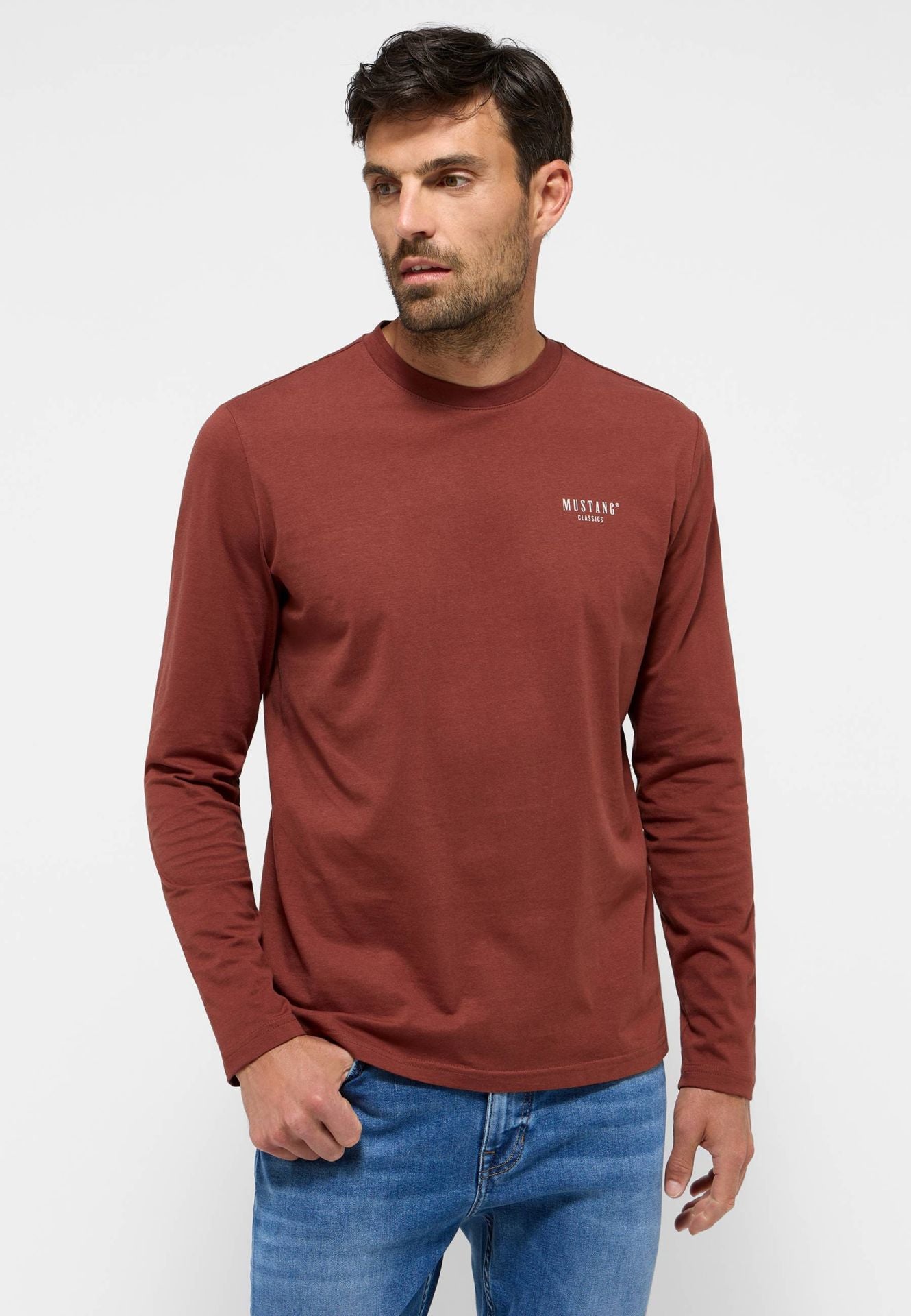 Męski Longsleeve Mustang Asheville Cinnamon 1015844 3238