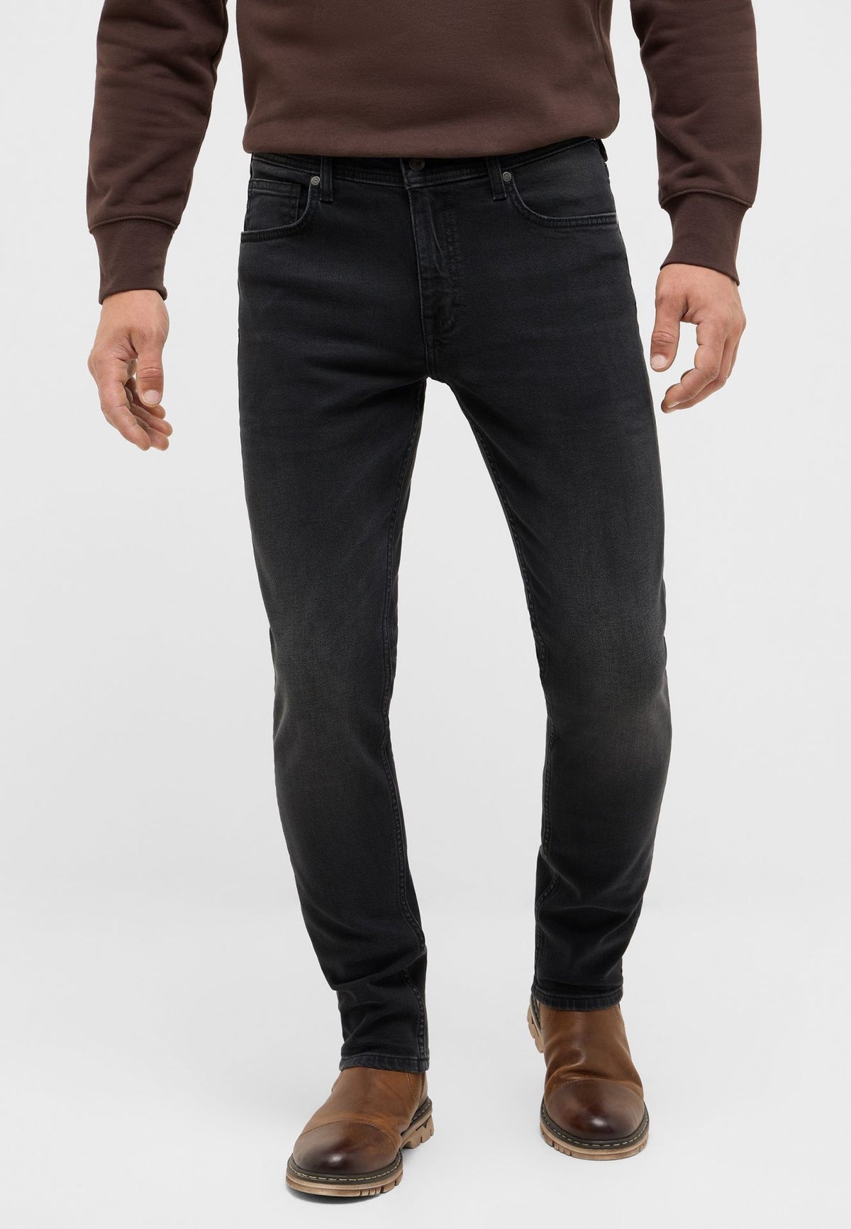 Męskie Spodnie Jeansowe Mustang Style Orlando Slim Denim Black 1017219 4000 883