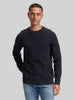 Męski Sweter Tom Tailor Structured Crewneck Knit Knitted Navy Melange 1047570 13160