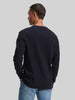 Męski Sweter Tom Tailor Structured Crewneck Knit Knitted Navy Melange 1047570 13160