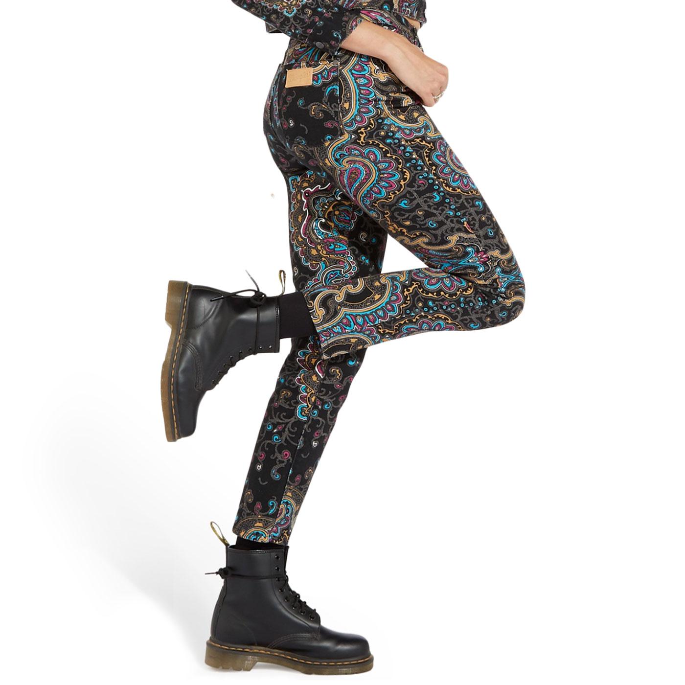 WRANGLER RETRO SLIM DAMSKIE SPODNIE JEANSOWE PAISLEY W239UV28N