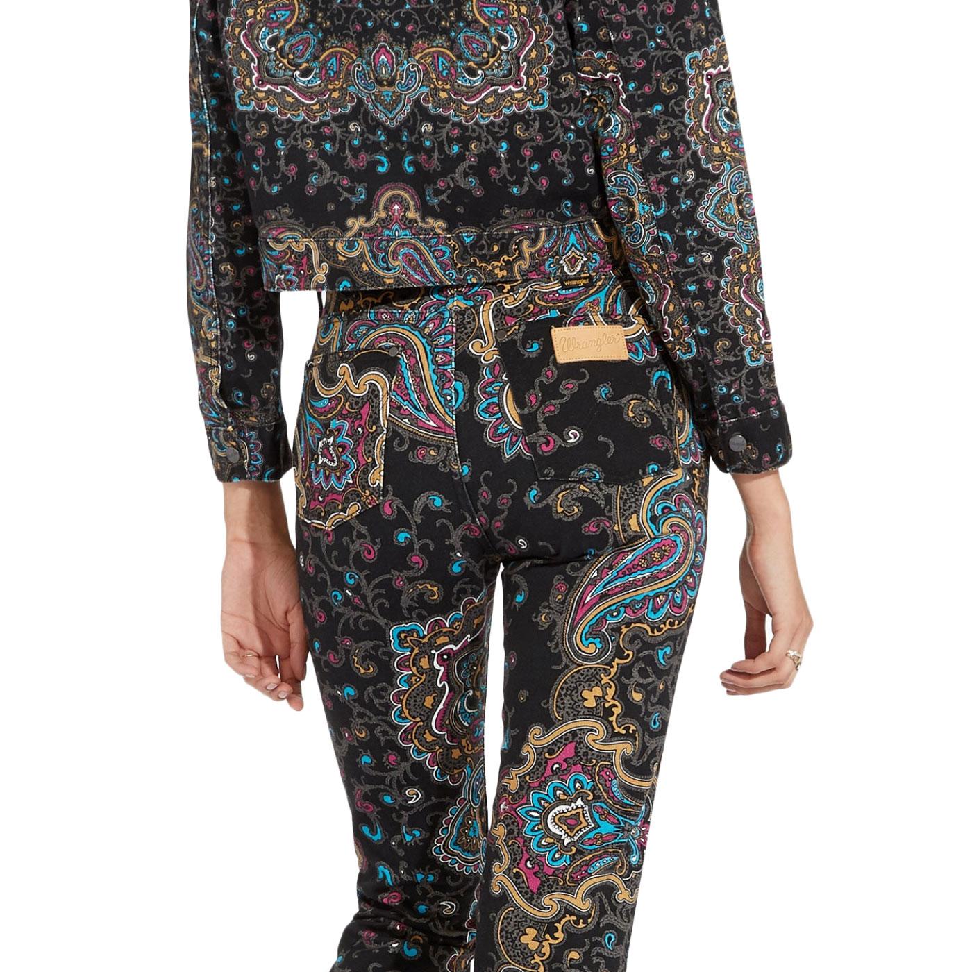 WRANGLER RETRO SLIM DAMSKIE SPODNIE JEANSOWE PAISLEY W239UV28N