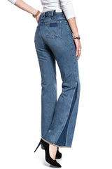 JEANSY DAMSKIE DZWONY WRANGLER RETRO FLARE BURNING GIRL W240GF11X