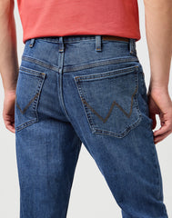 Męskie Spodnie Jeansowe Wrangler Straight Mid Stone 112126011
