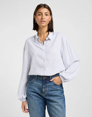 Damska Koszula Lee Blouse With Tie Front Concrete Pinstripe 112363504