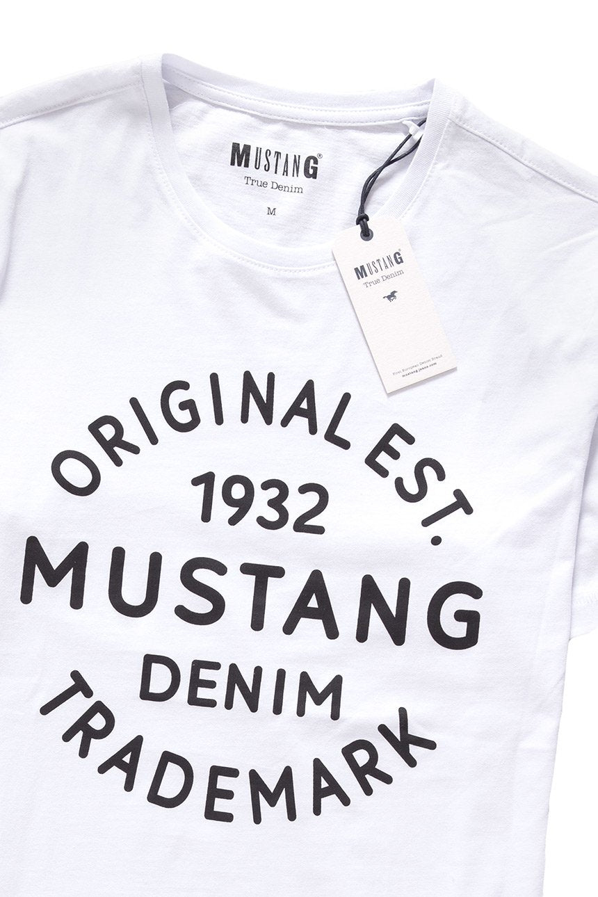 MUSTANG T SHIRT Logo T-Shirt general White 1007561 2045