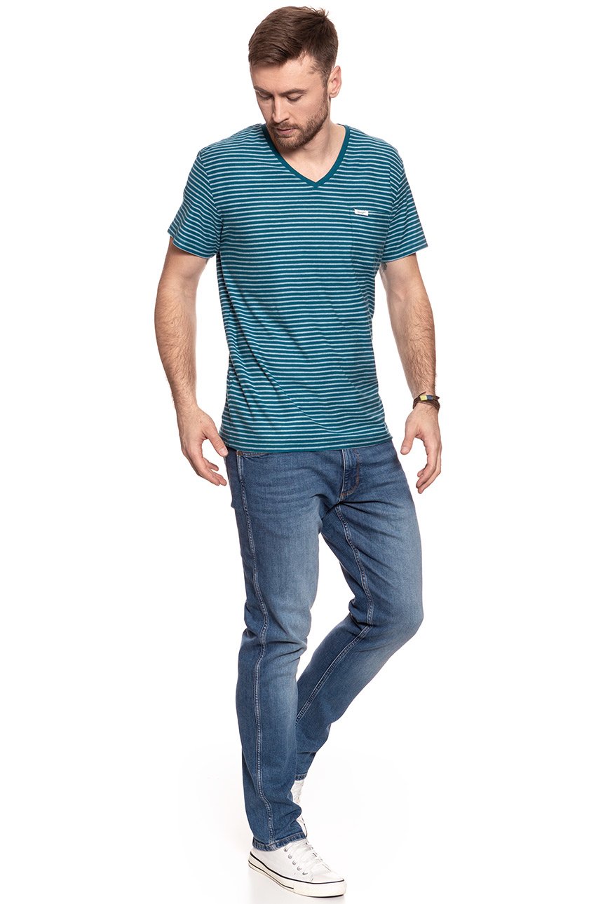 WRANGLER T SHIRT S/S 1PKT V T BLUE CORAL W7889GQ5X
