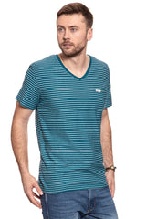 WRANGLER T SHIRT S/S 1PKT V T BLUE CORAL W7889GQ5X