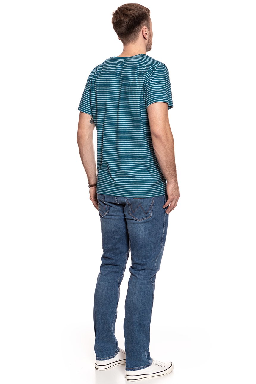 WRANGLER T SHIRT S/S 1PKT V T BLUE CORAL W7889GQ5X